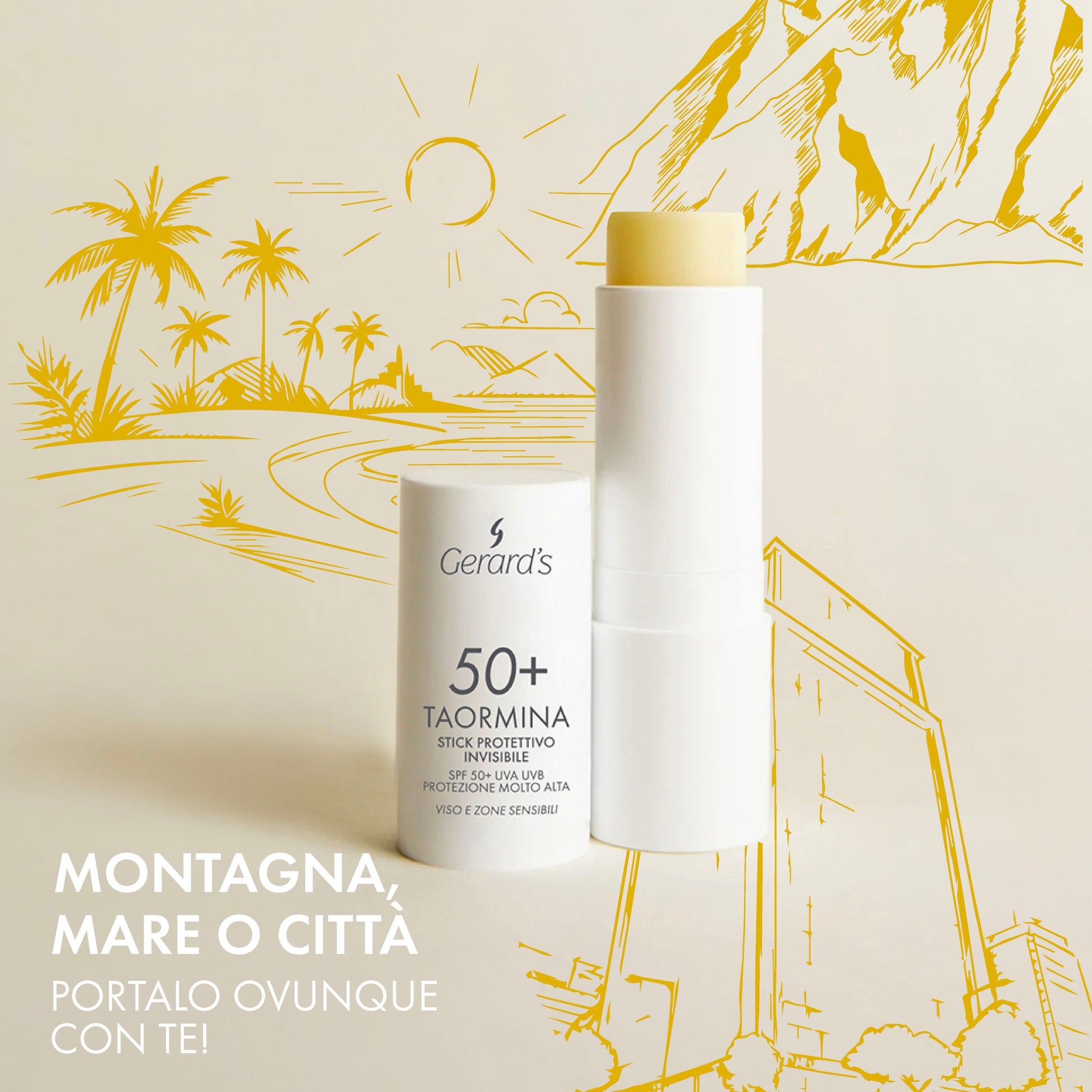 TAORMINA – STICK PROTETTIVO INVISIBILE SPF 50+ UVA UVB
